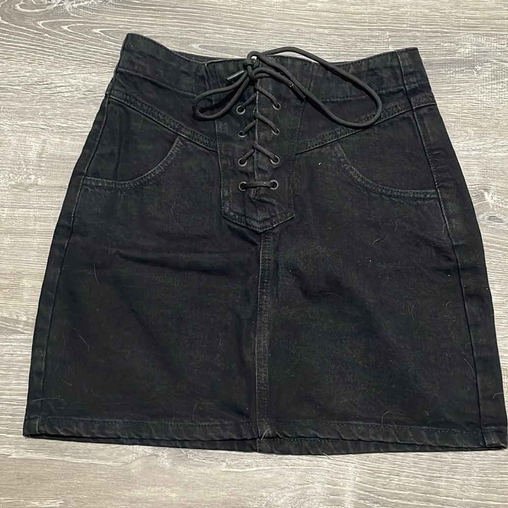 Top shop lace up skirt